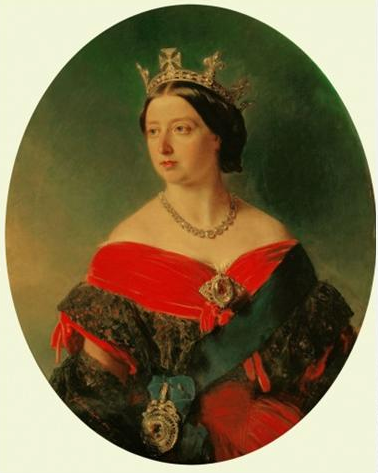 A young Queen Victoria with the Koh I Noor