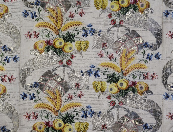 Spitalfields woven silk Court dress: 18th century